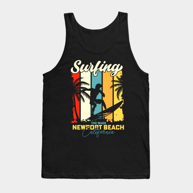 Surfing | The Wedge, Newport Beach, California Tank Top by T-shirt US